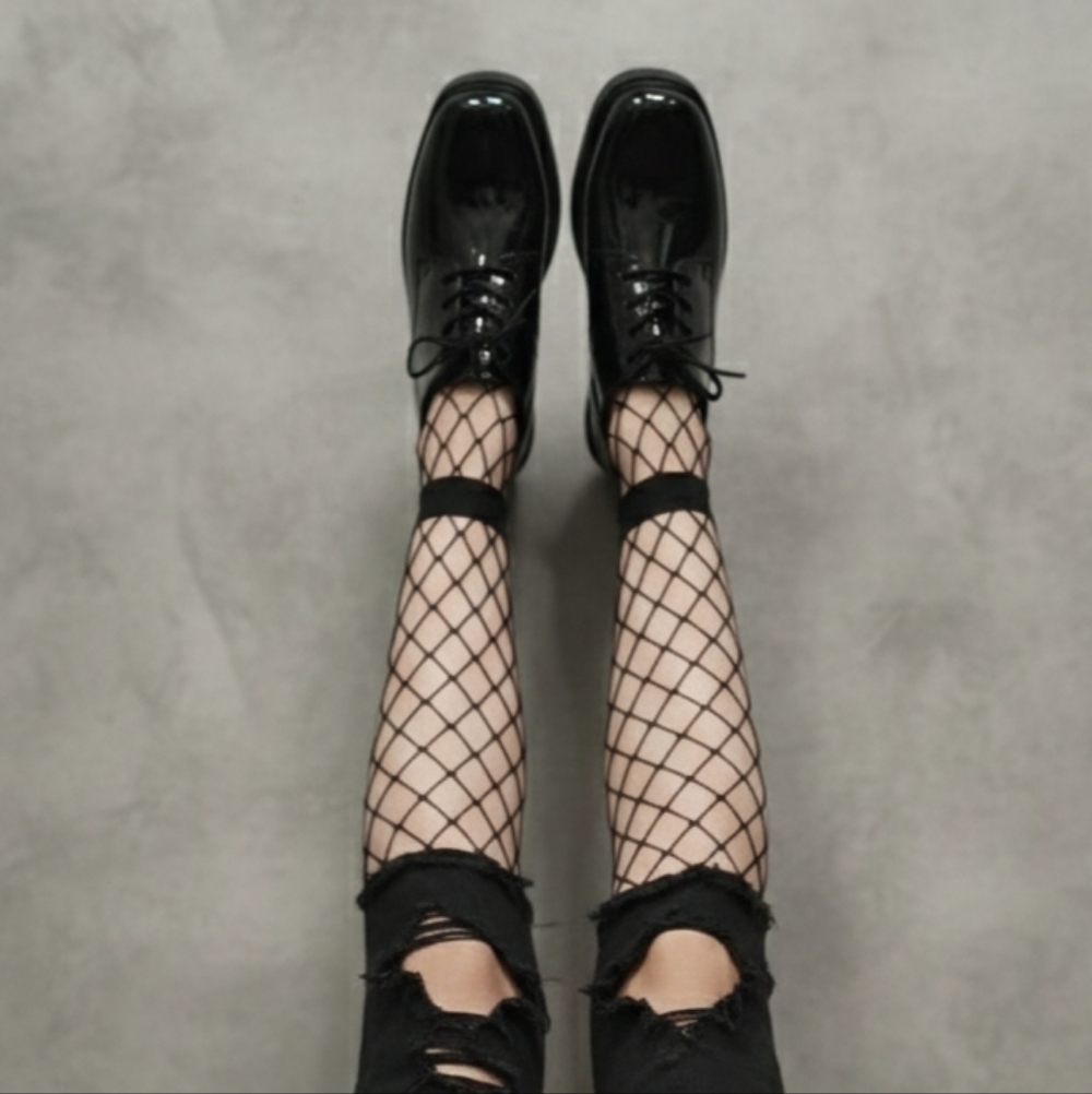 Franco Sarto Black ​🖤 High-Shine Patent Platform Derbys / Oxfords